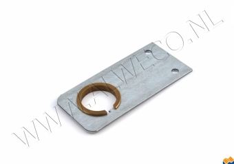 lagerplaat alu 1" (34mm)L:13cm + brons ring
